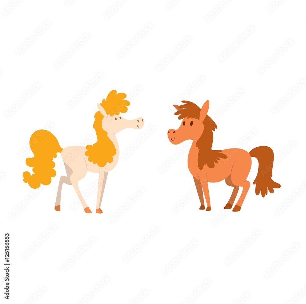 Fototapeta premium Cartoon horse vector character