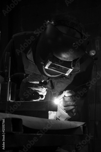 Welding black and white