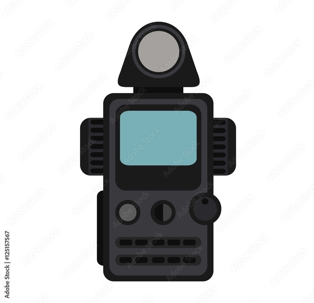 Camera flash photography equipment vector.
