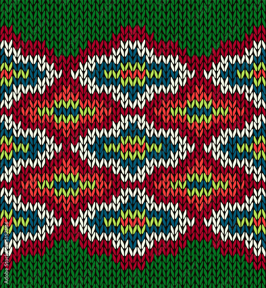 Knit Seamless Jacquard Ornament Pattern