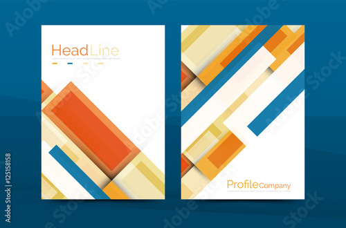 Straight lines geometric business report templates