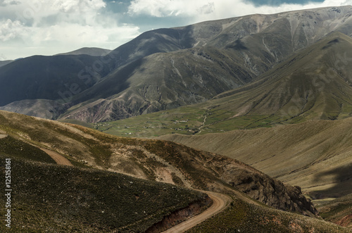 dirt road in the central Andes