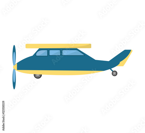 airplane vehicle flying isolated icon vector illustration design