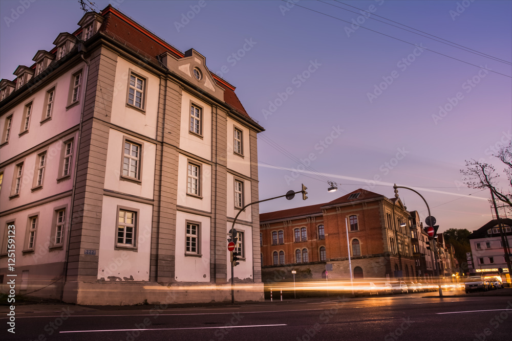 Fototapeta premium Typical German European Residence Office Architecture Crossing R