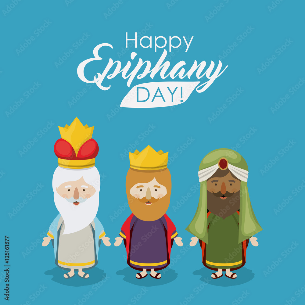The three wisemen cartoons icon. Happy epiphany day holy night and christmas theme. Colorful design. Vector illustration The three wisemen cartoons icon. Happy epiphany day holy night and christmas theme. Colorful design. Vector illustration
