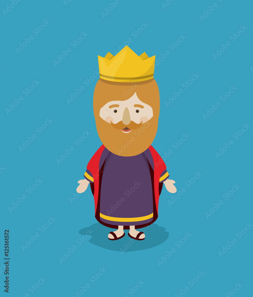 Wiseman cartoon icon. Happy epiphany day holy night and christmas theme. Colorful design. Vector illustration Wiseman cartoon icon. Happy epiphany day holy night and christmas theme. Colorful design. Vector illustration