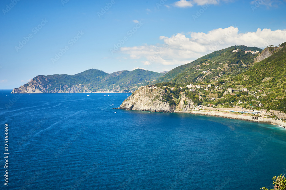 Coastline of Cinque Terre / Ocean View in Liguria - Italy 