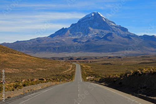 Sajama mountain in the National Park, Bolivia, near boarder to Chile