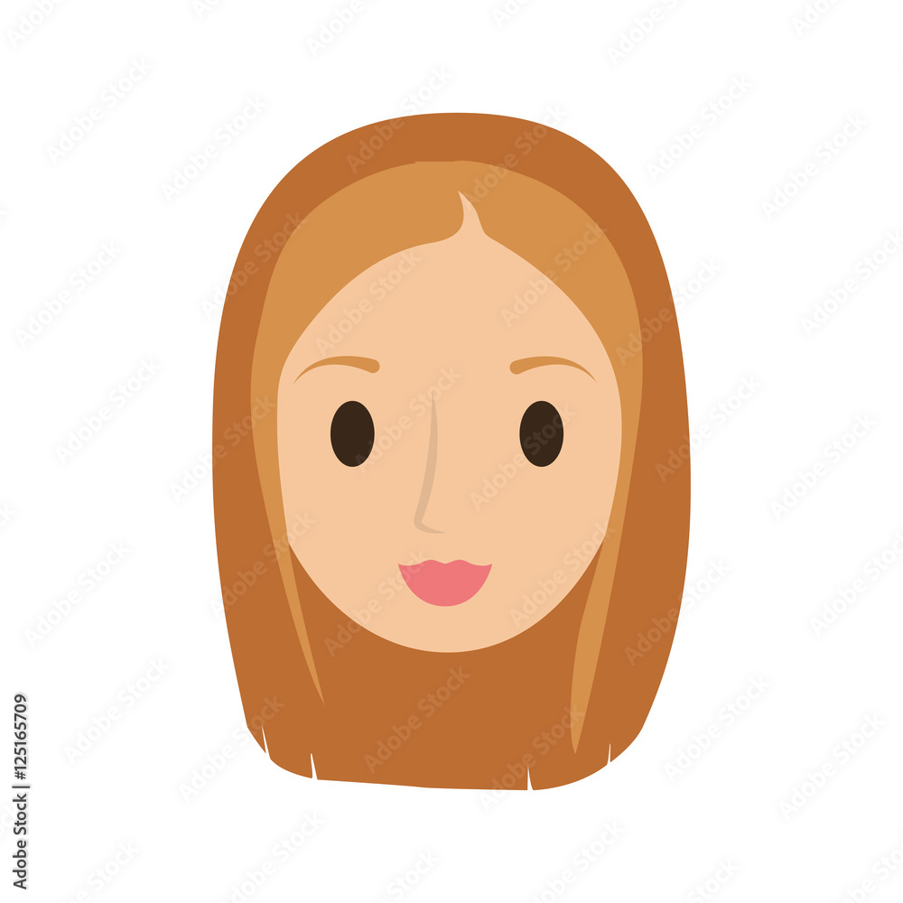 Fototapeta premium woman female avatar isolated vector illustration design