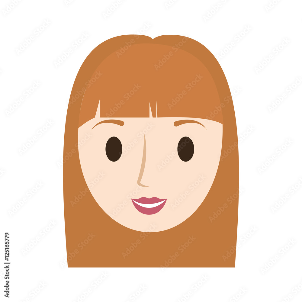 Fototapeta premium woman female avatar isolated vector illustration design