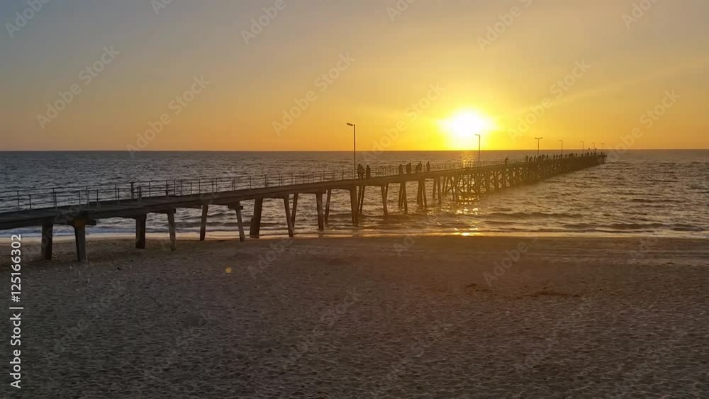 Jetty Sunset over ocean South Australia Jetty Sunset over ocean South Australia