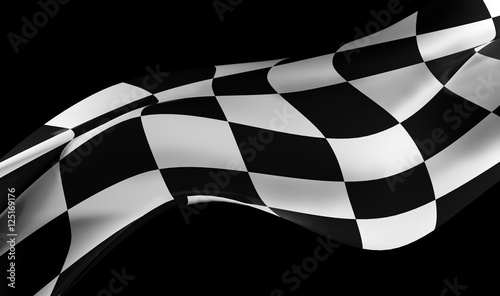 racing flag on black
