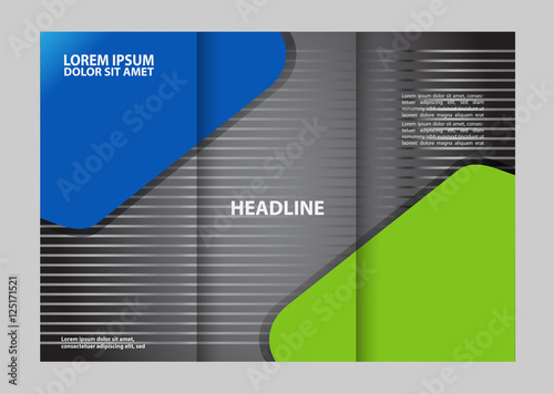 Business Tri-fold Brochure, Catalog Vector Design
