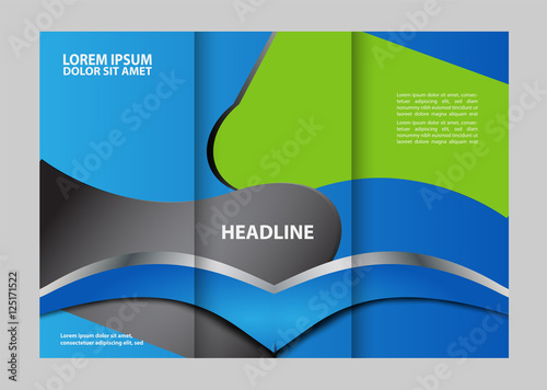 Brochure design template. Abstract background. for business, education, advertisement. Trifold booklet editable printable vector illustration 