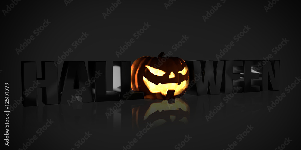 halloween pumpkin. 3d render halloween pumpkins