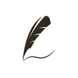 Feather icon vector

