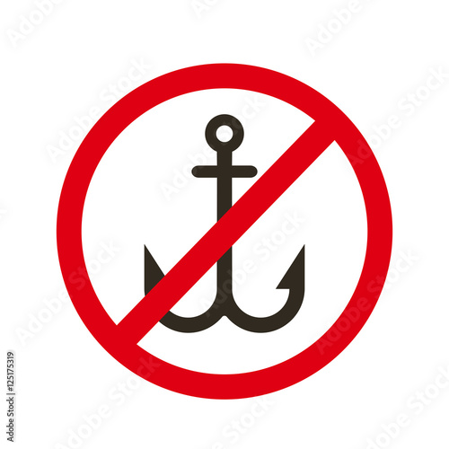 No anchor icon vector