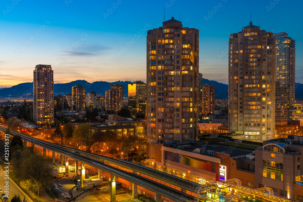 Metrotown at Dusk