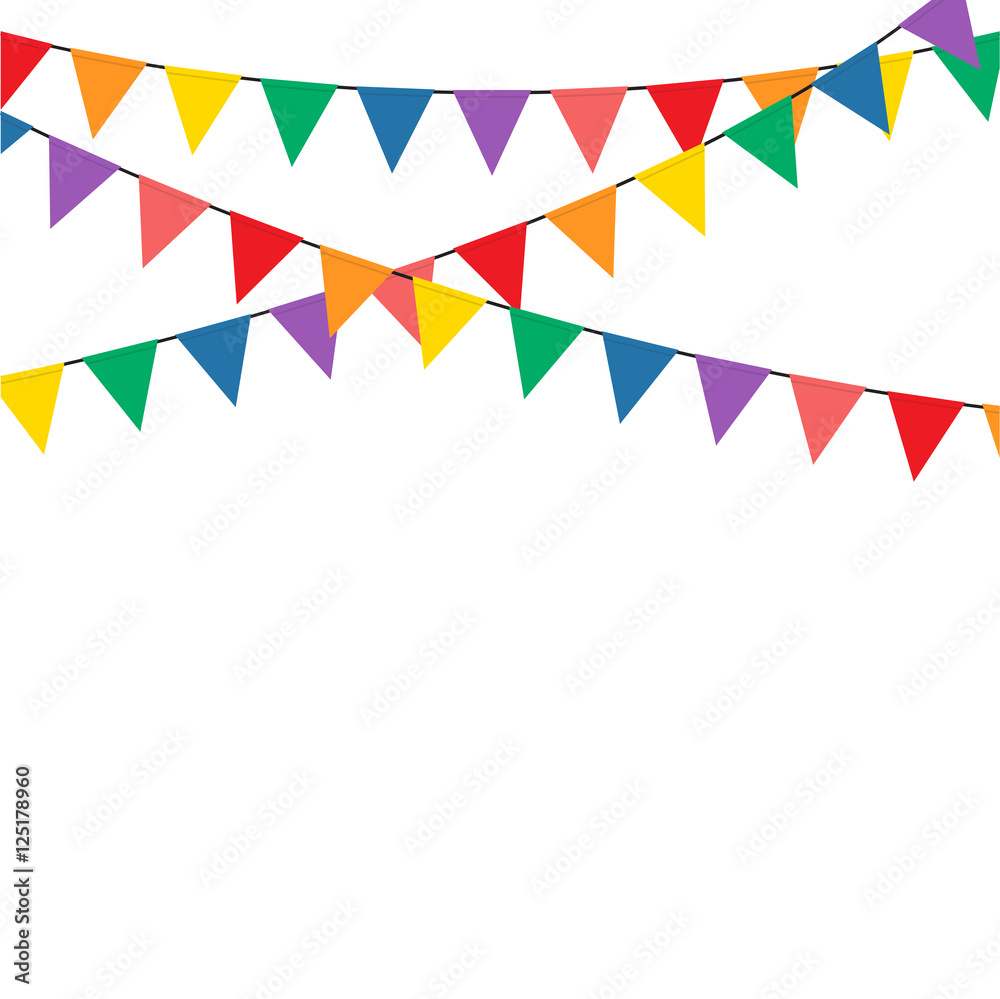 Colorful bunting party decoration vector vector de Stock | Adobe Stock