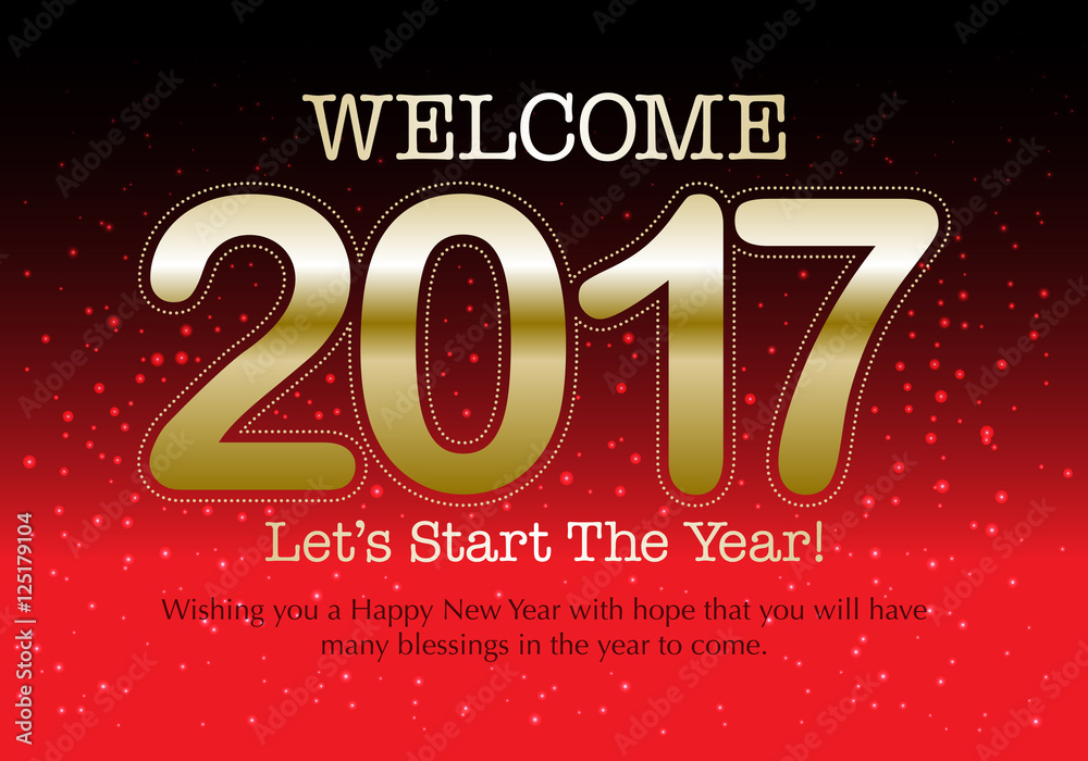 Happy New Year 2017 colorful wallpaper