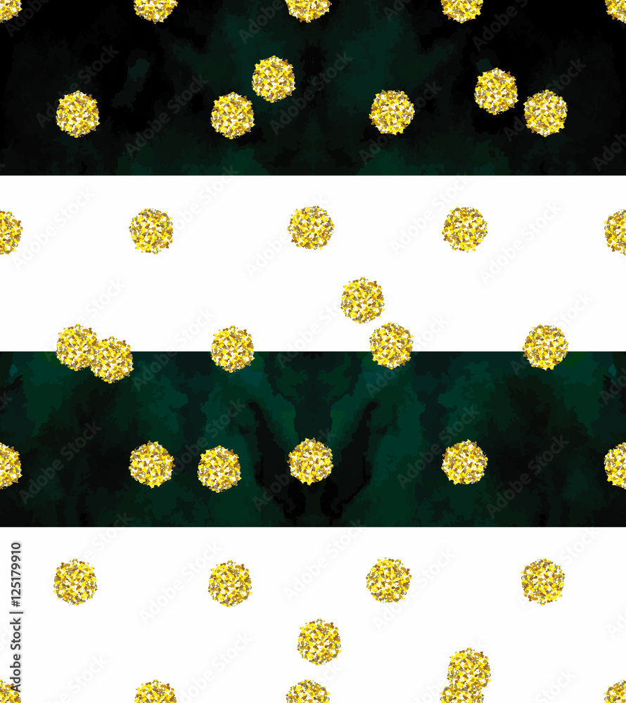 Emerald Green Polka Dot Vector Pattern