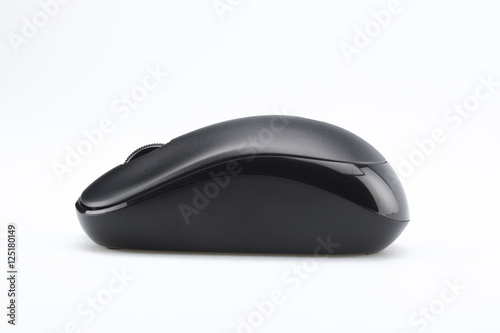 computer wireless mouse on white background