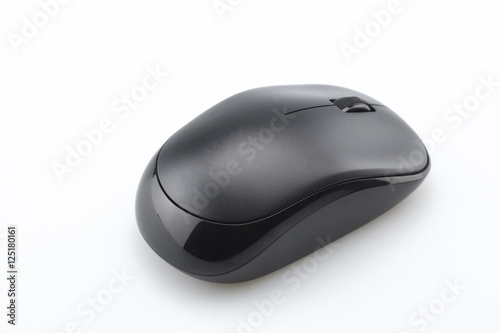 computer wireless mouse on white background