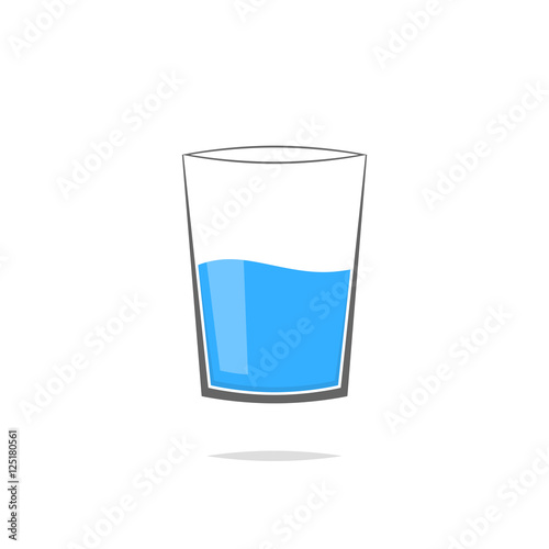 Glass of water vector