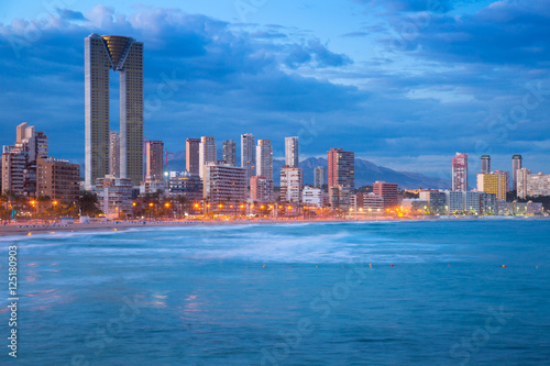 benidorm city evening