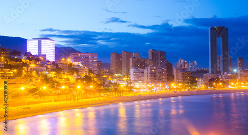 Wallpaper Mural benidorm city evening Torontodigital.ca