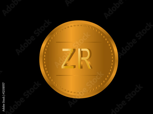Bild auf Leinwand ZR Initial Logo for your startup venture