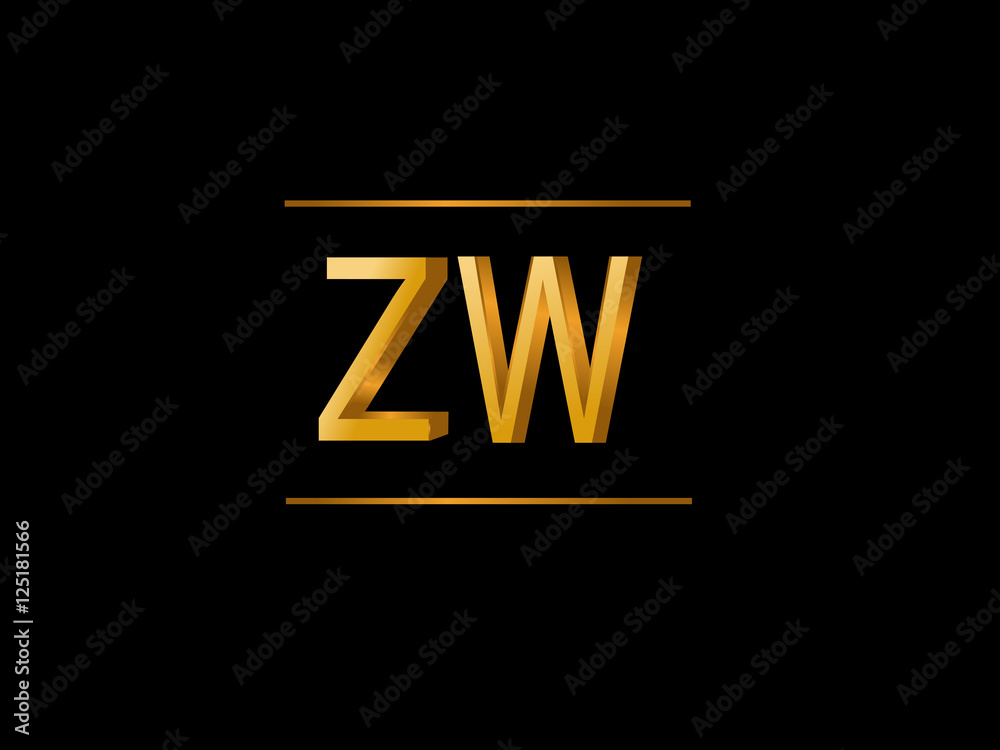 ZW Initial Logo for your startup venture