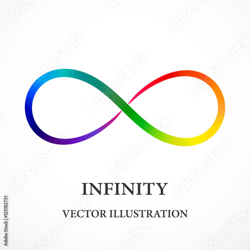 Contour rainbow infinity symbol