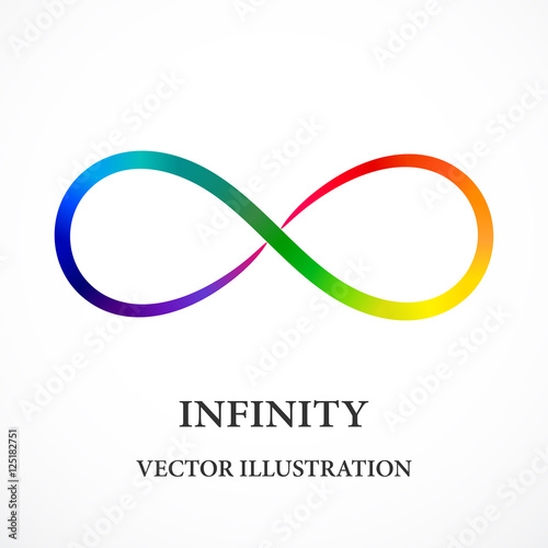 Contour rainbow infinity symbol