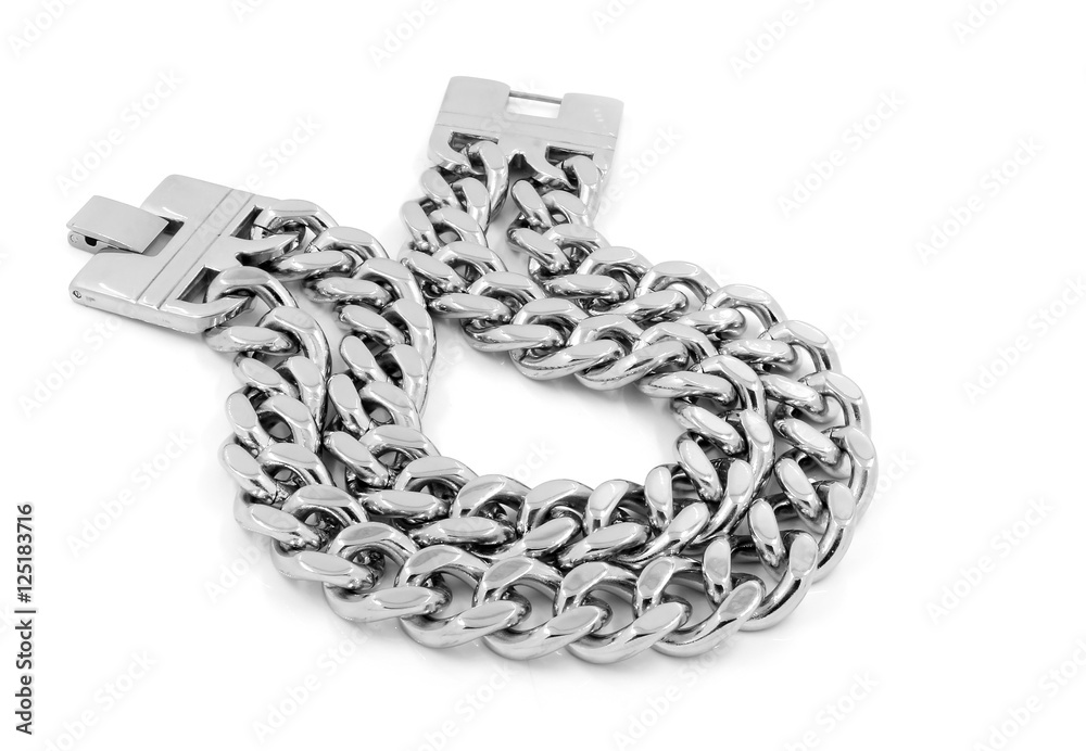 Naklejka premium The massive bracelet for men - Silver Gold
