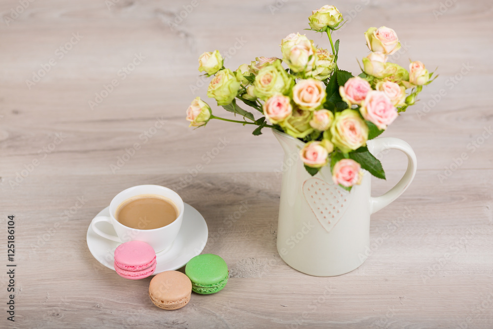 Coffee and macaron cookie Coffee and macaron cookie