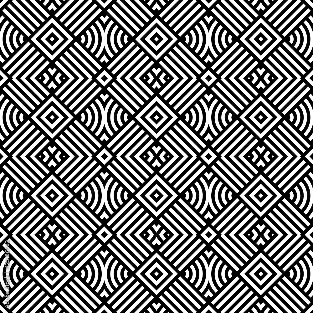 Design seamless monochrome geometric pattern Design seamless monochrome geometric pattern