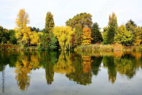 Wasserpark in Floridsdorf im Herbst