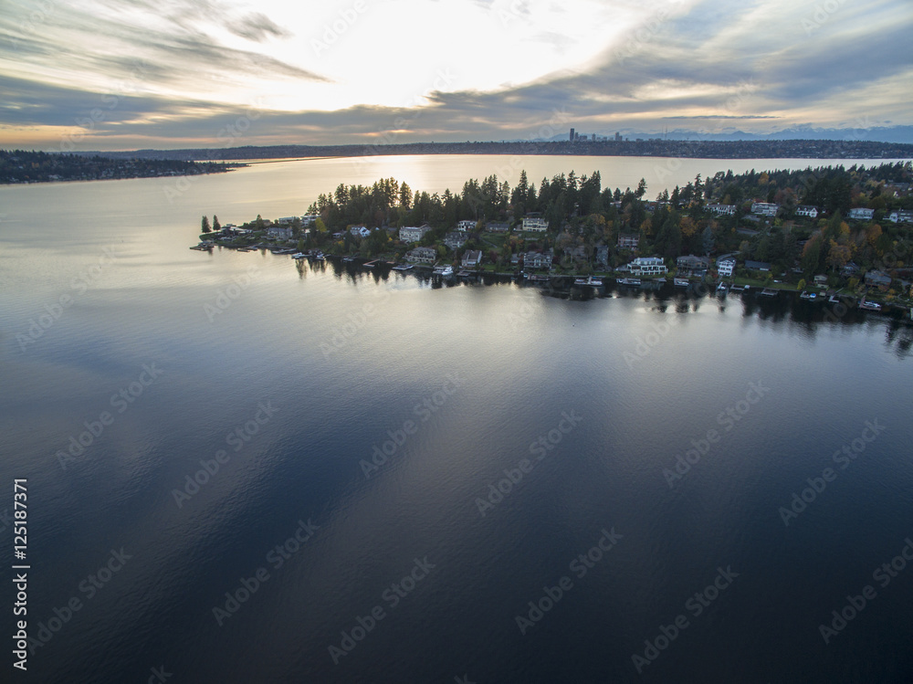 Medina Washington Aerial View