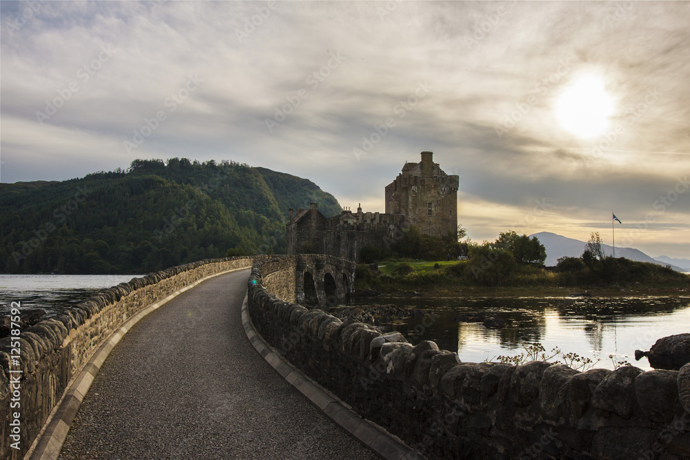 Front view of Eilean Donan castle