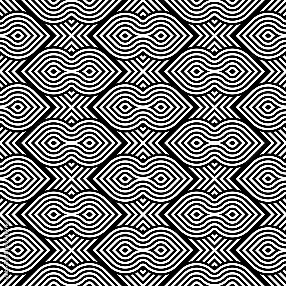 Design seamless monochrome geometric pattern Design seamless monochrome geometric pattern