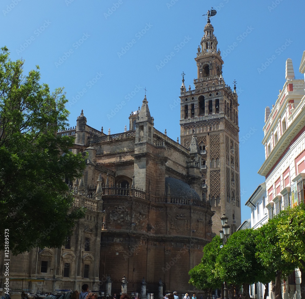 Sevilla Cathedral With The Giralda