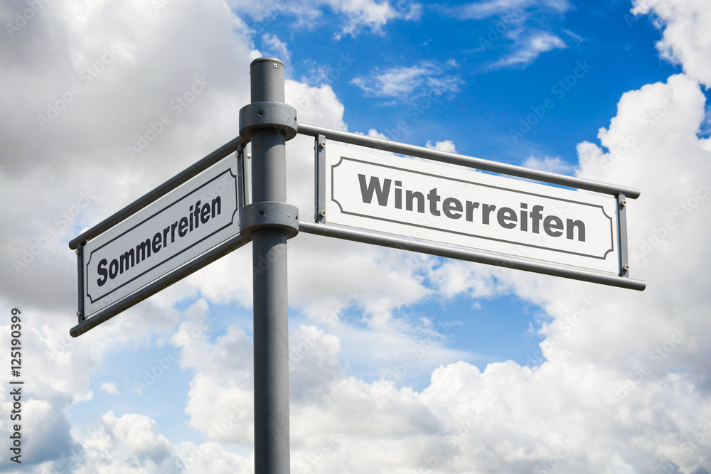Fototapeta premium Schild 162 - Winterreifen