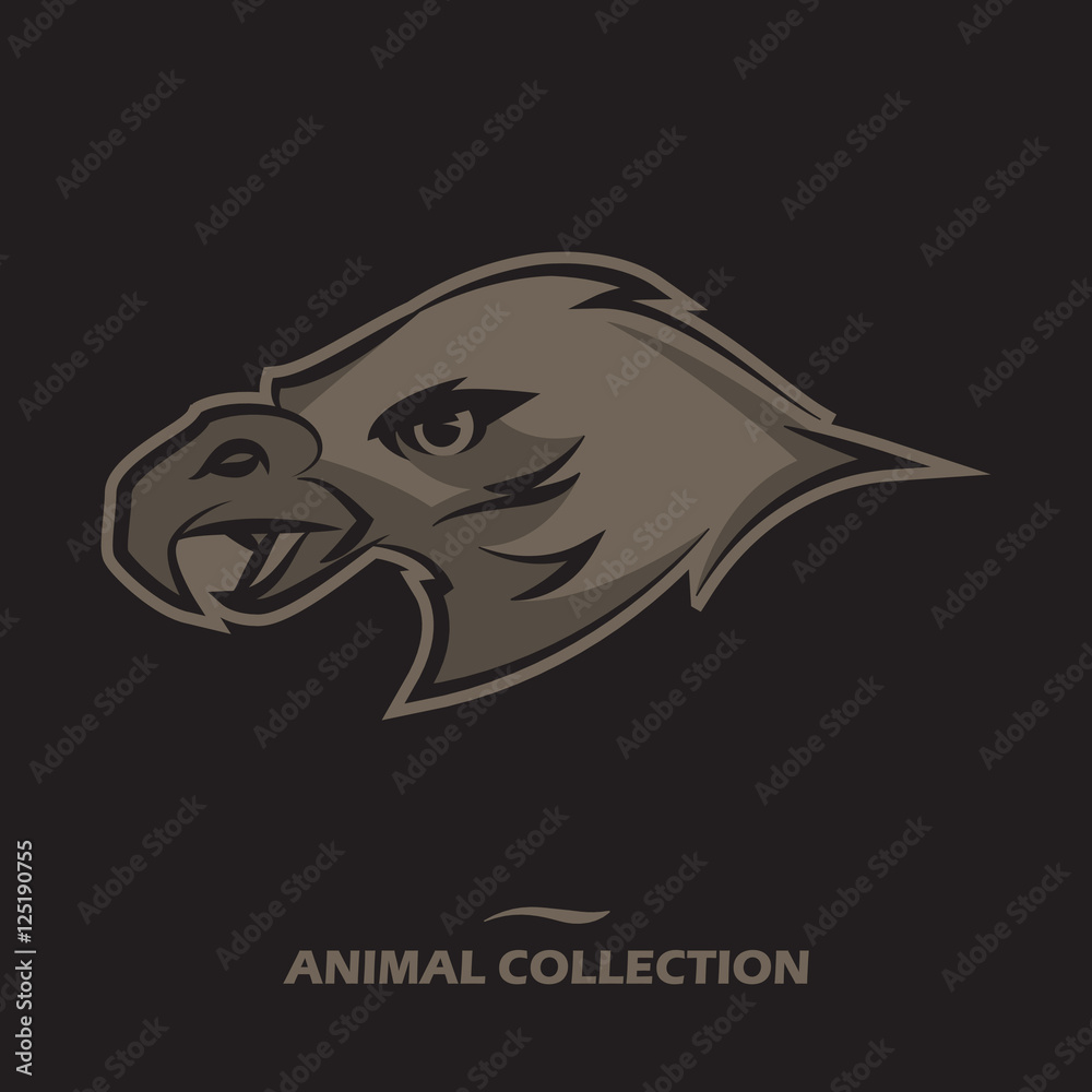 Eagle head symbol. Hand drawn bird logo design. Vector illustration Eagle head symbol. Hand drawn bird logo design. Vector illustration