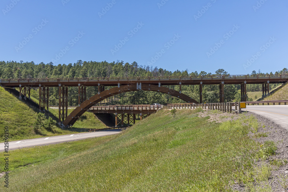 Fototapeta premium Wooden Interchange Bridges