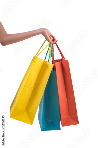 Woman holding shopping bags