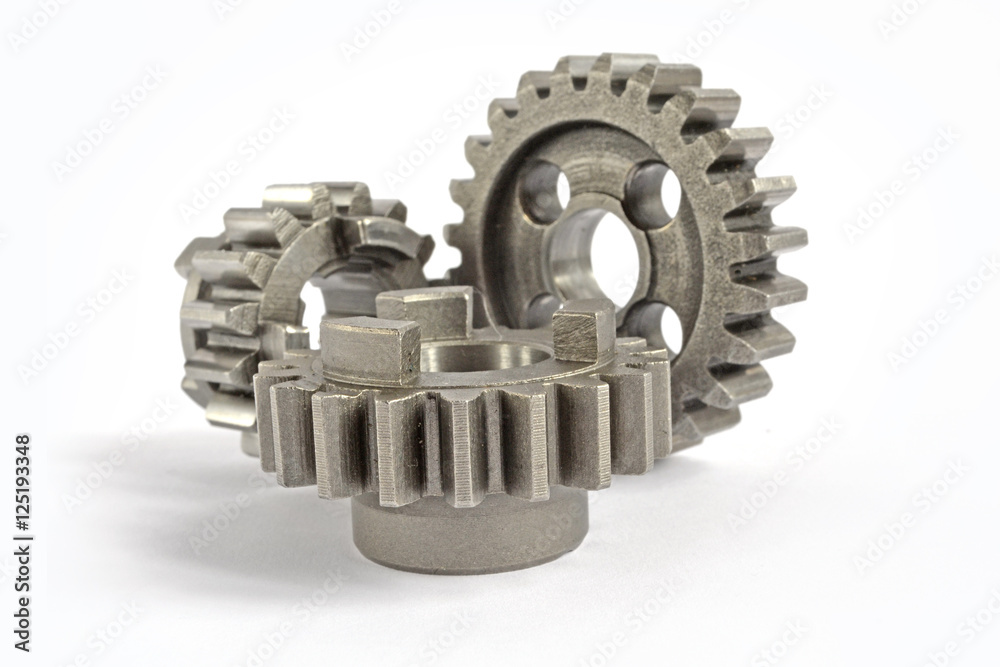Three metal gears Three metal gears
