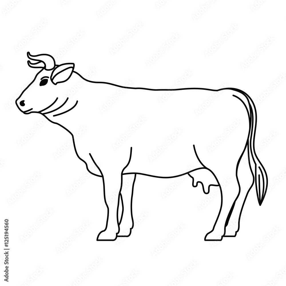 Cow icon. Livestock animal life nature and fauna theme. Isolated design. Vector illustration Cow icon. Livestock animal life nature and fauna theme. Isolated design. Vector illustration