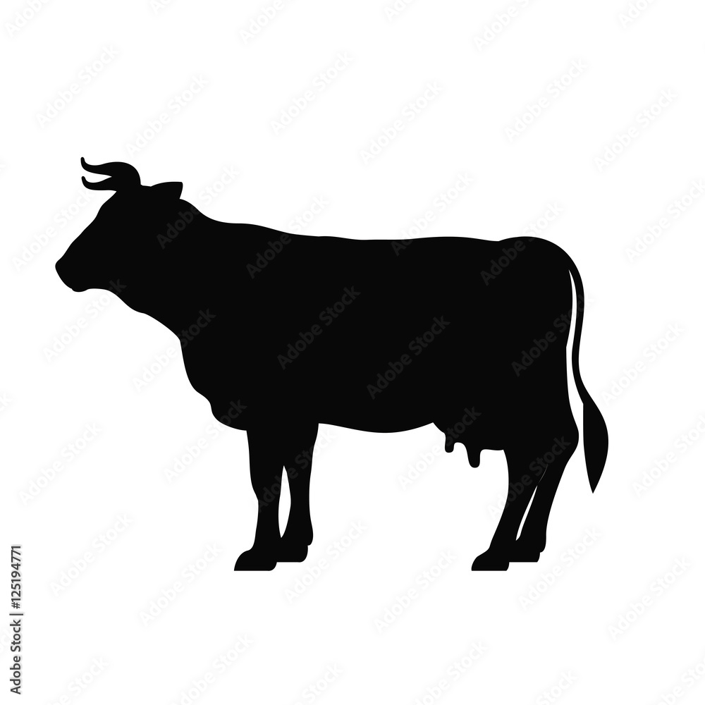 Cow icon. Livestock animal life nature and fauna theme. Isolated design. Vector illustration Cow icon. Livestock animal life nature and fauna theme. Isolated design. Vector illustration