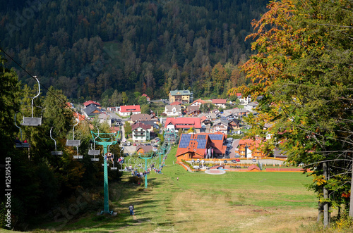 Obraz na płótnie Szczyrk in Poland (Beskidy Mountains) w salonie